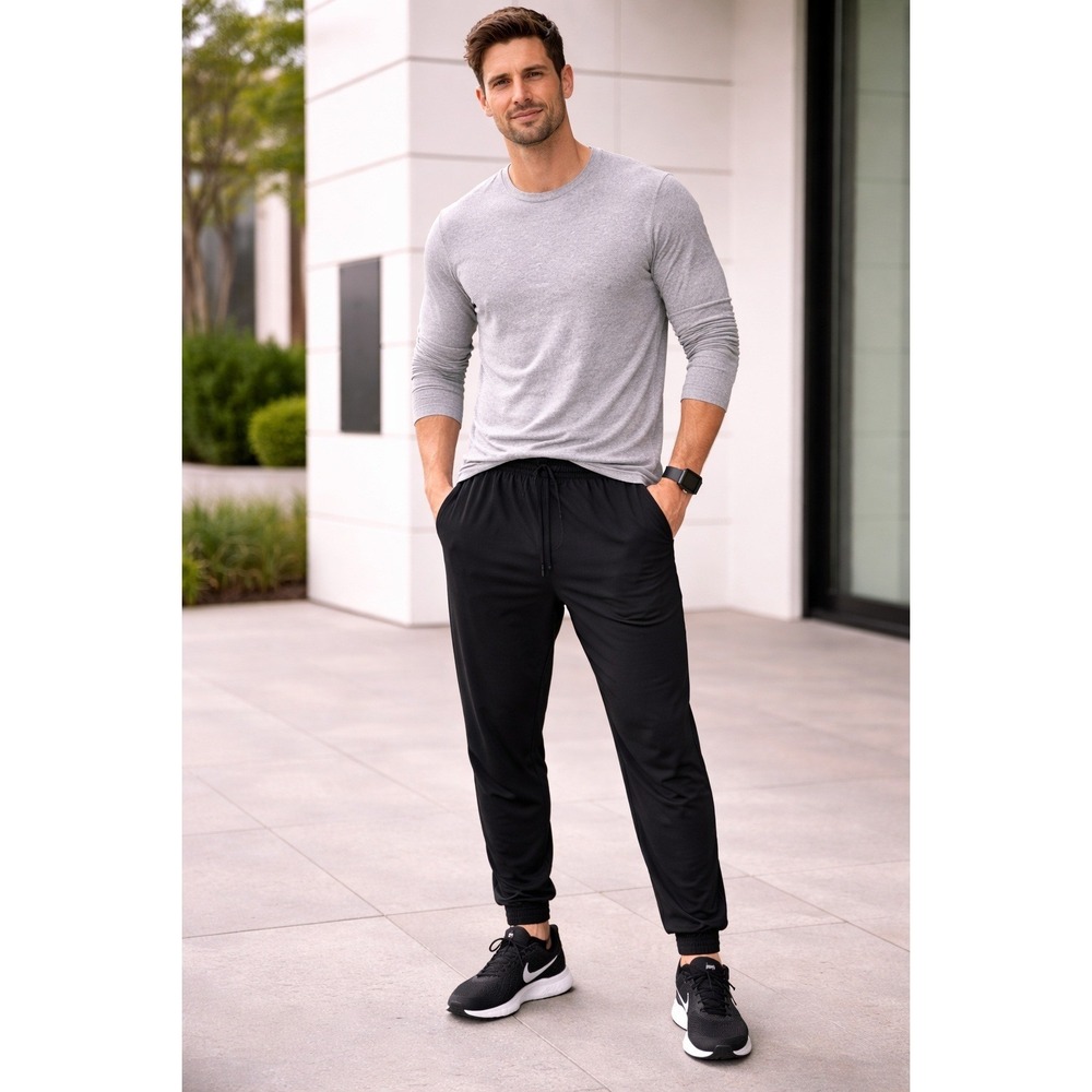 Old Navy Jogger Mens XLT Tall Black Go Dry Athletic Sleektech Sweatpants Lounge